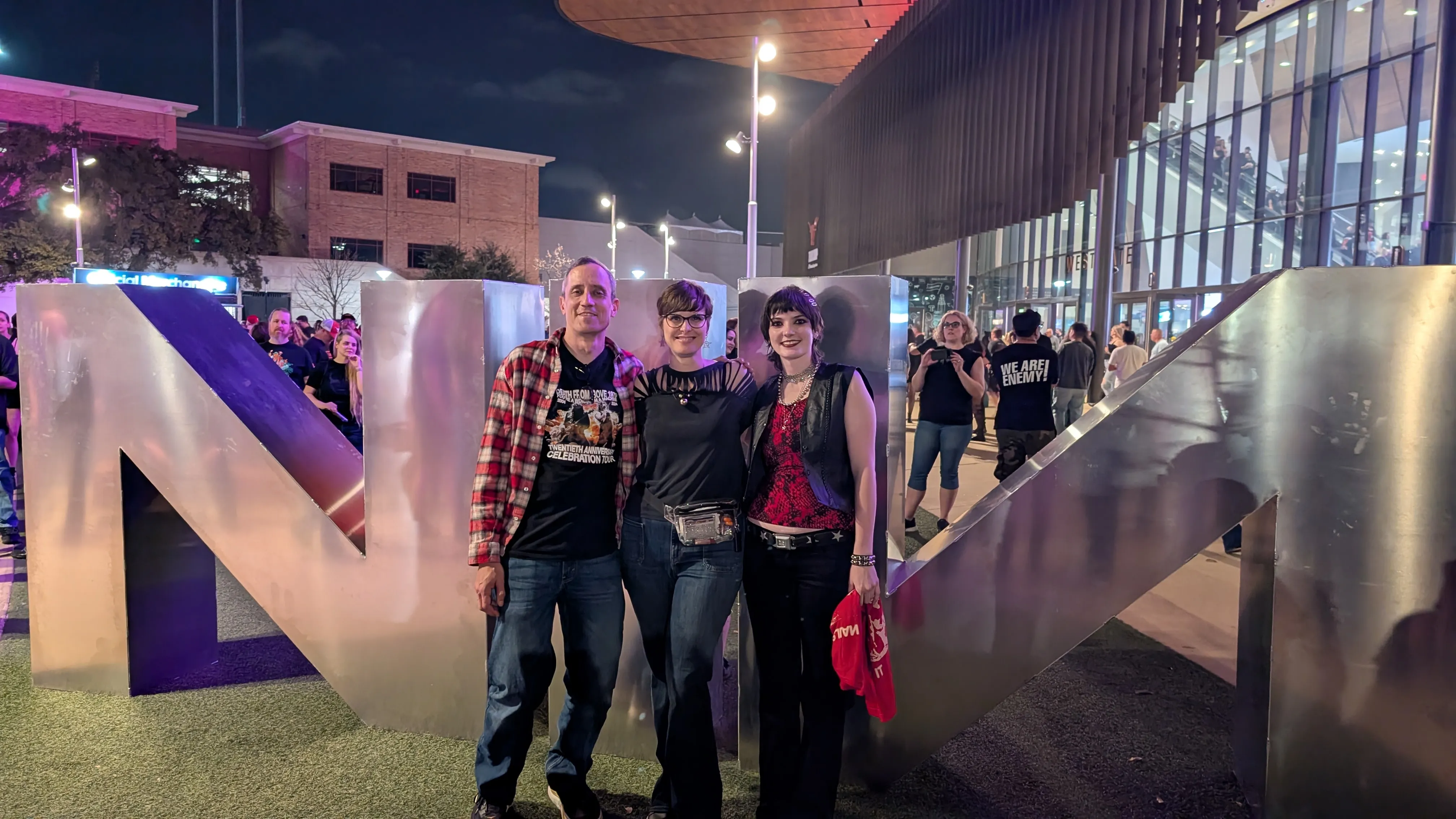 Julie, Stella, and I outside NIN"