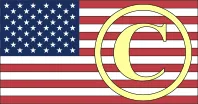 The US Flag with Copyright Superimposed